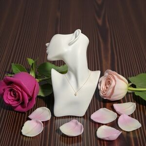 925 Sterling Silver Gold Bow Pearl Necklace